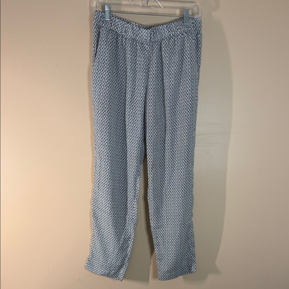 H&M Black & White Geometric Pull-On Pants